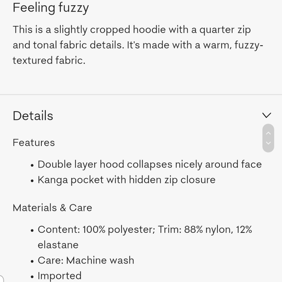 TNA ARITZIA Keaton Mullein Fuzzy Cropped Hoodie - Picture 11 of 12